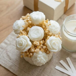Handmade Floral Candle Bouquet