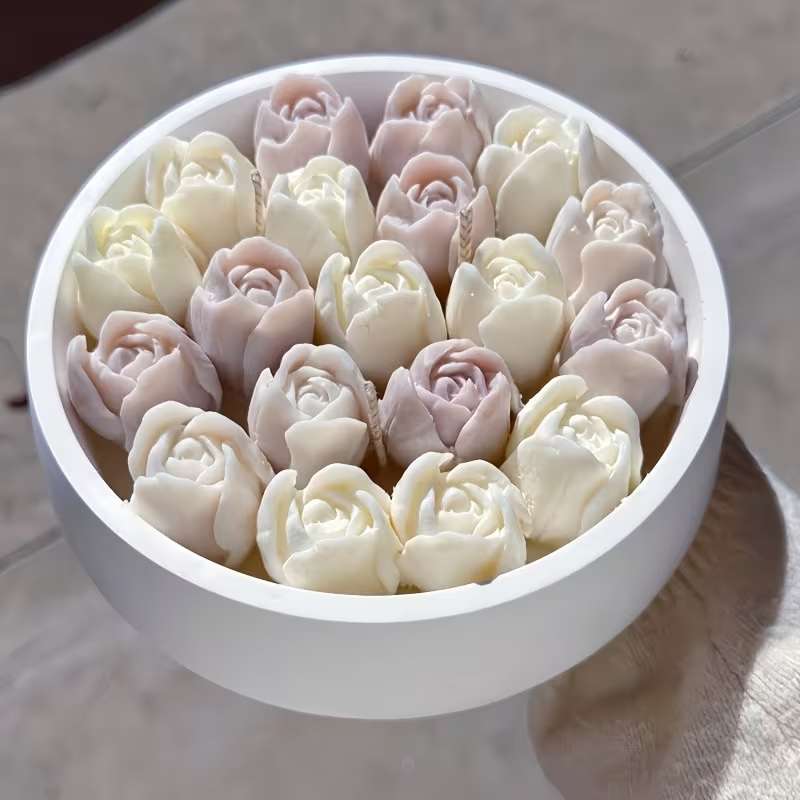 Tulip flower Candle